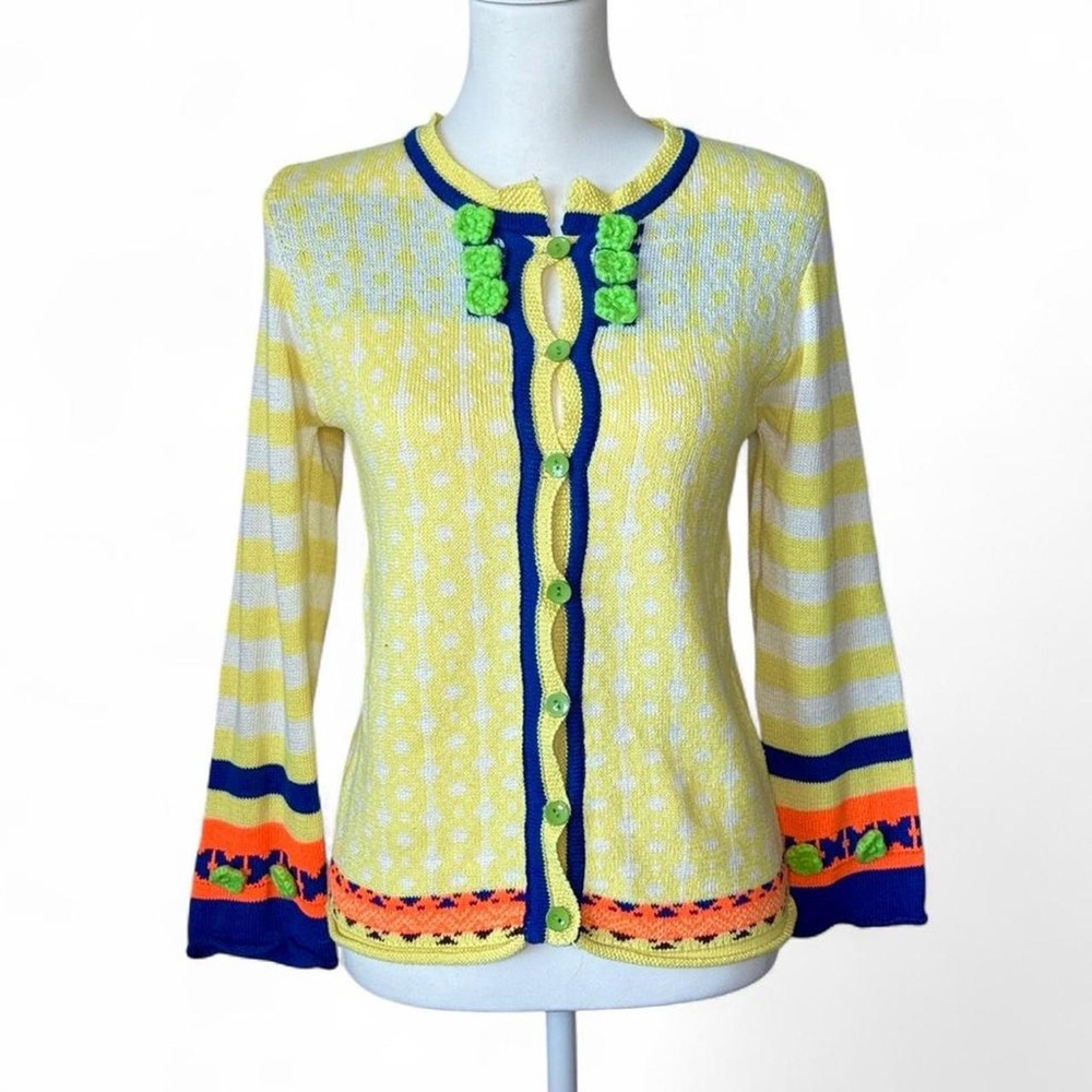 Colorful Striped Sweater Cardigan